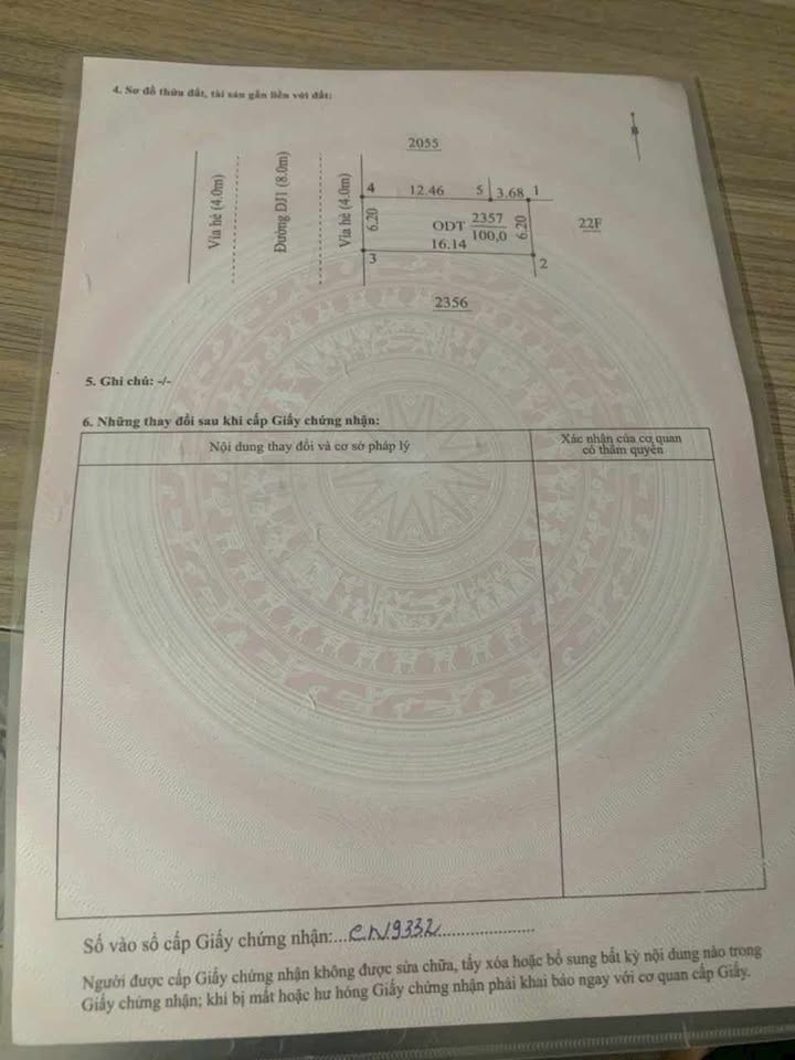 Đất thổ cư Bến Cát 102.3m² giá 1.6 tỷ - Gần chợ mới Mỹ Phước 3!