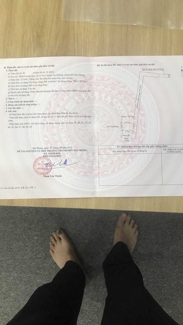 Đất nền Lương Quy - Lê Lợi 60m² giá thỏa thuận - Sổ đỏ chính chủ