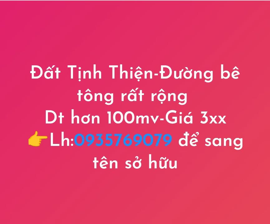 Đất Tịnh Thiện 100m² giá 300 triệu - Đường bê tông rộng rãi, sẵn sàng sang tên!