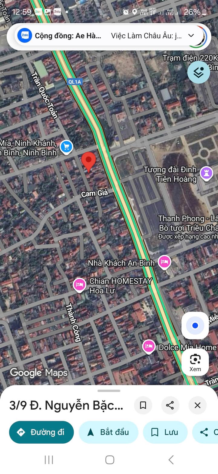 Đất nền Chợ Mía Ninh Khánh 86m² - Đường ô tô đỗ cửa, giá ưu đãi!