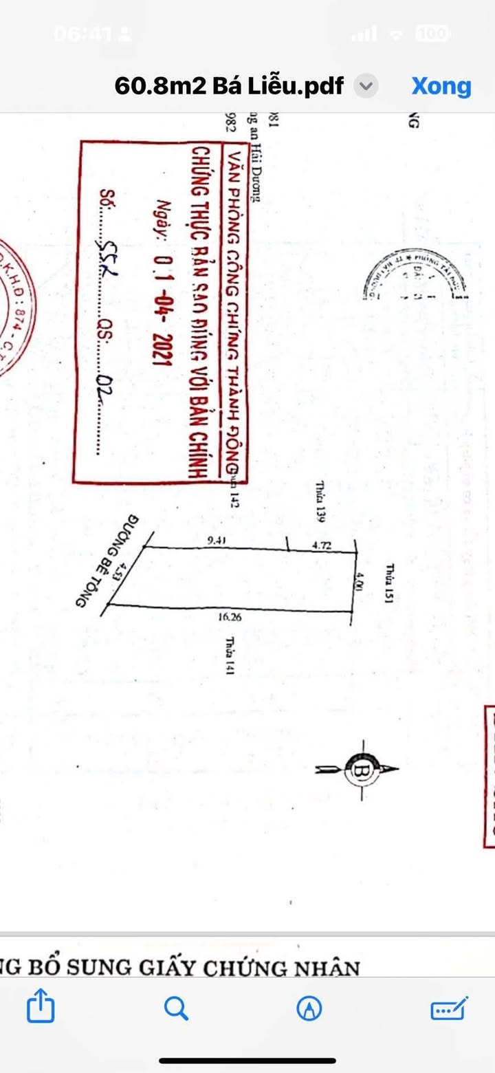 Đất nền đường Bá Liễu, phường Hải Tân, Hải Dương 61m² - Ô tô vào tận nơi!