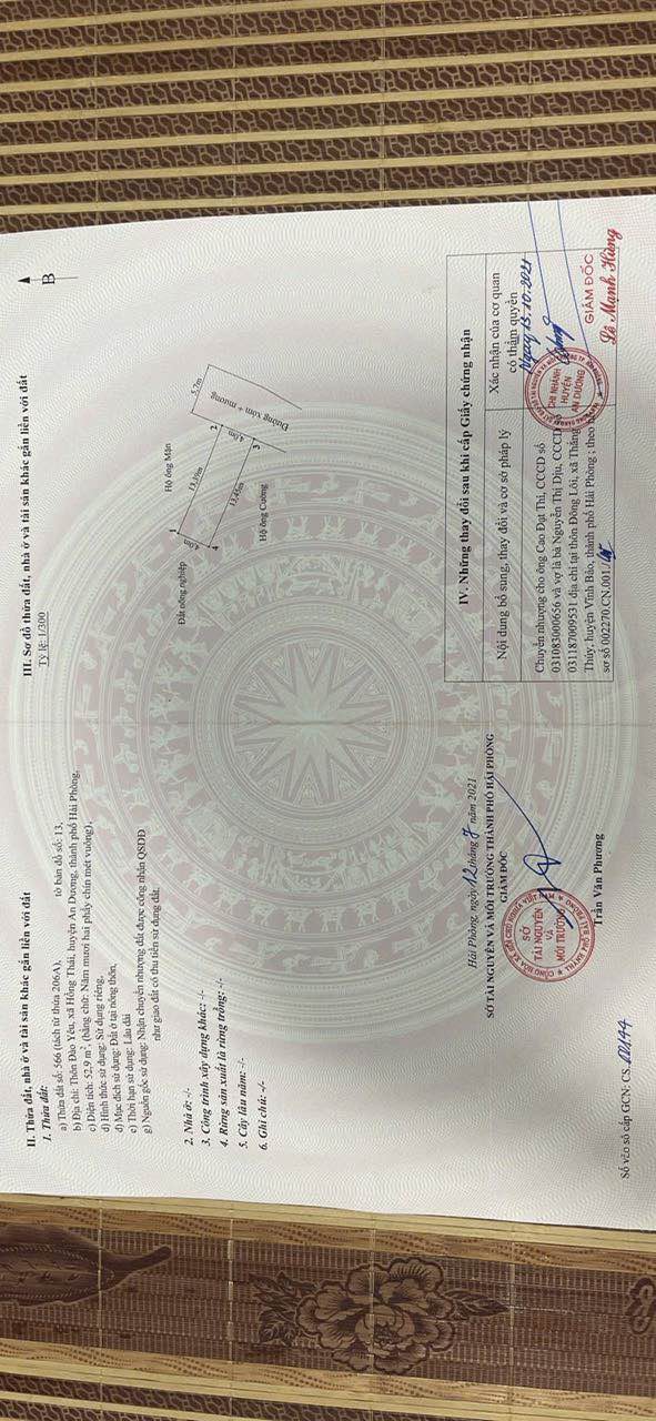 Lô đất Hồng Thái An Dương 52.9m² giá 1.5 tỷ - Chính chủ bán gấp!