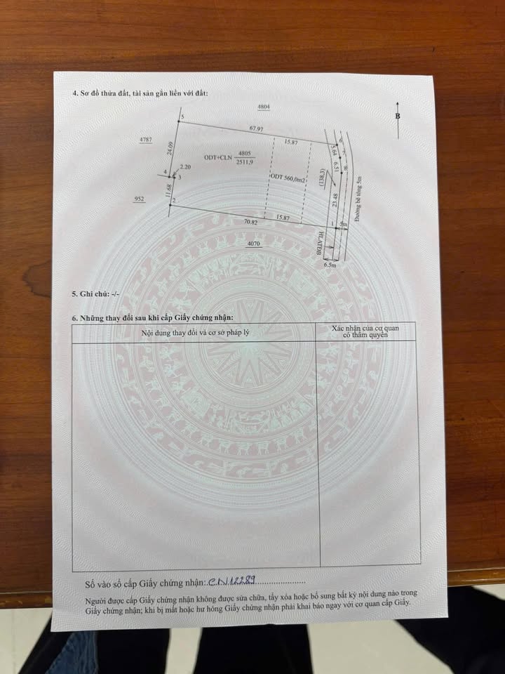 Đất thổ cư Chánh Phú Hòa Bến Cát 2511m² giá 6 tỷ - Đường bê tông rộng rãi!
