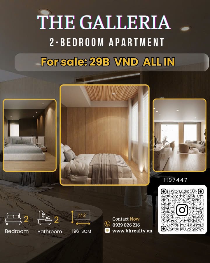 Căn hộ sân vườn The Galleria Thủ Thiêm 98m² giá 29 tỷ - Không gian sống lý tưởng cho gia đình!