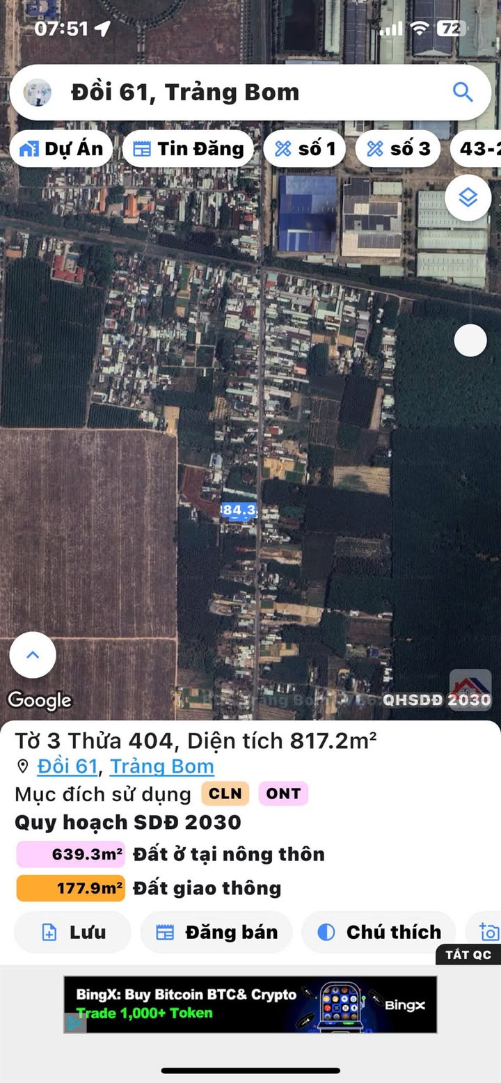 Đất mặt tiền chính xã An Viễn, Trảng Bom 817m² - Kinh doanh đa ngành nghề