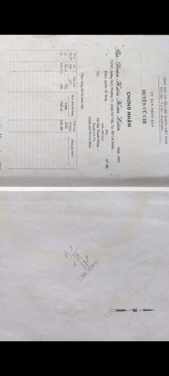 Đất nền 492m² tại Tân Thạnh Đông, Củ Chi - Giá chỉ 5.1 tỷ, cơ hội đầu tư không thể bỏ lỡ!