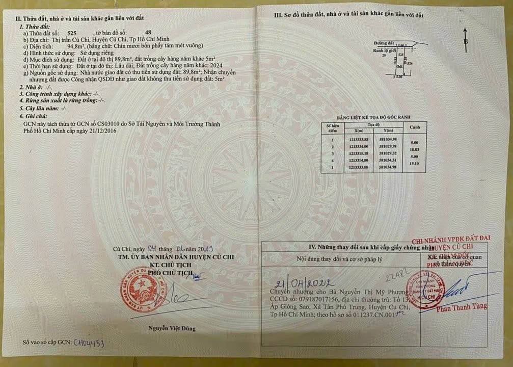 Đất nền Củ Chi 100m² giá 2.85 tỷ - Sổ hồng riêng, thương lượng!