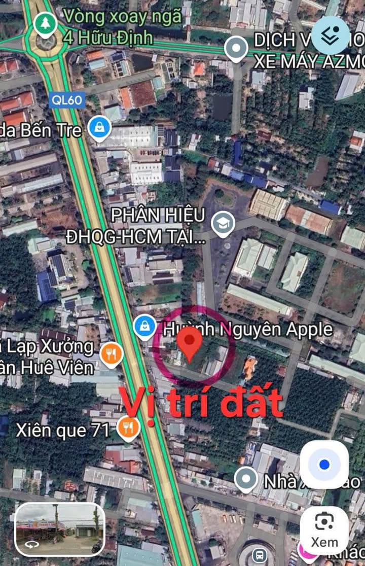 Đất nền Phú Tân Bến Tre 157.6m² giá 1.525 tỷ - Đầu tư sinh lời ngay!