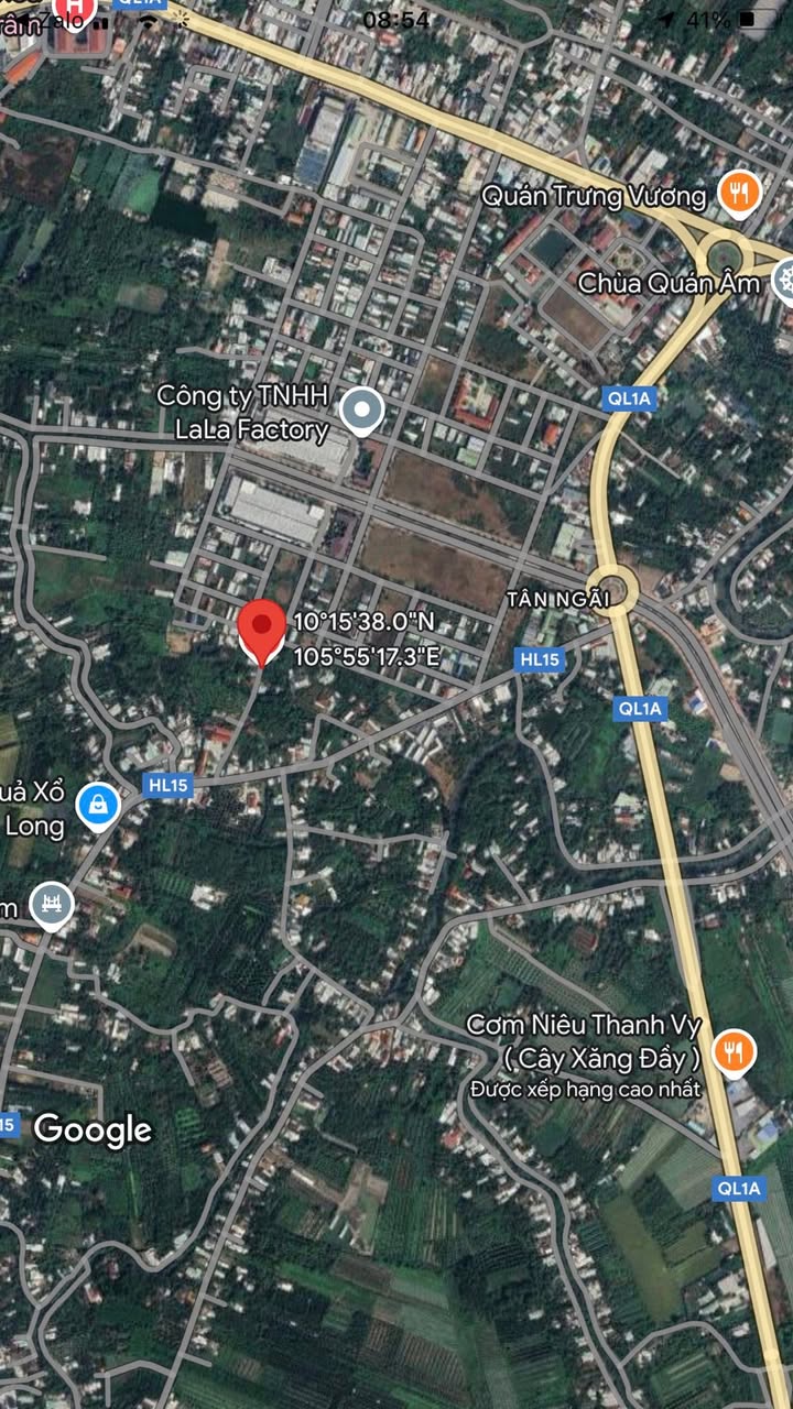 Đất nền Tân Ngãi Vĩnh Long 123m² giá 1.134 tỷ - Đầy đủ tiện nghi gần KCN!