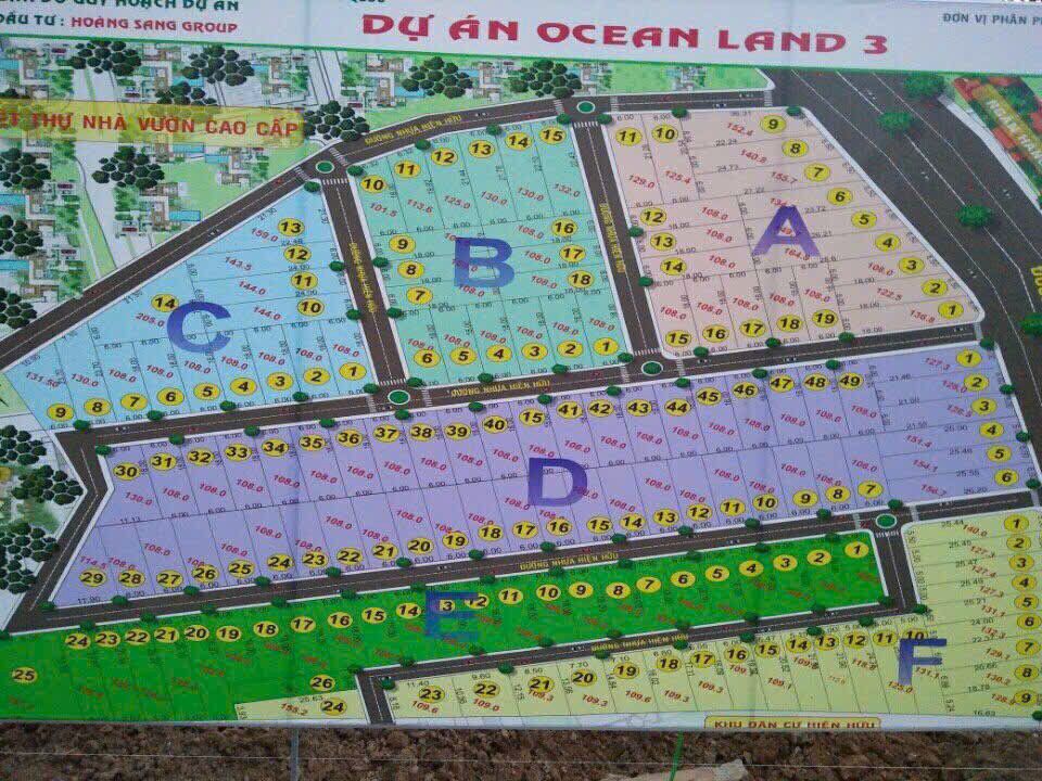 Đất nền dự án Ocean Land 3 Cây Thông Ngoài 108m² giá 1.25 tỷ - Đầu tư sinh lời ngay!