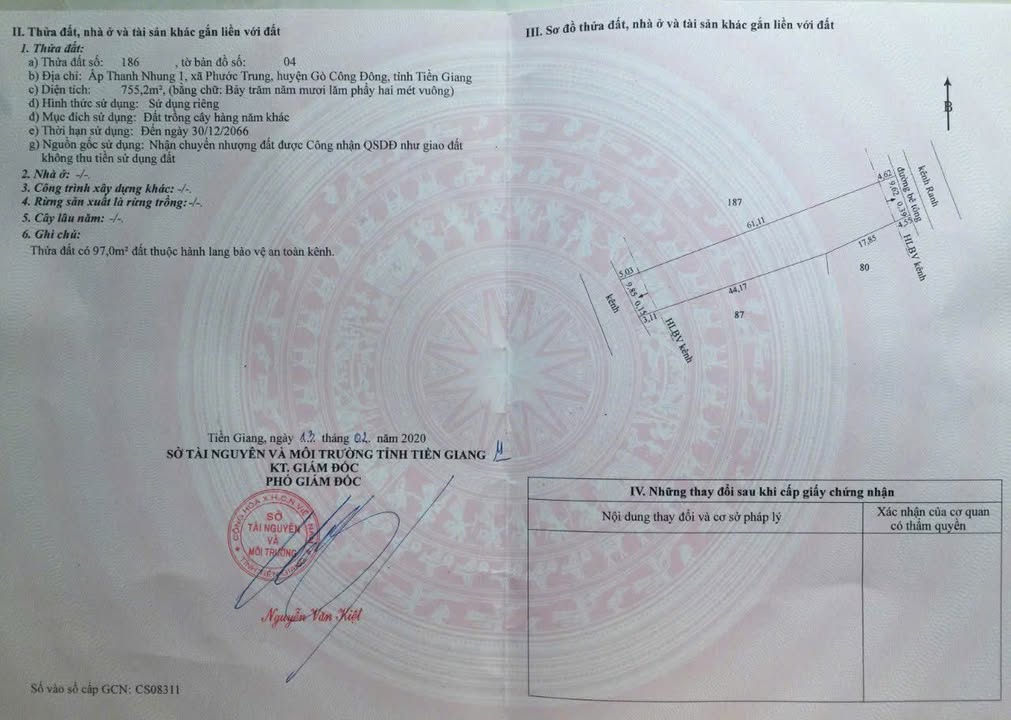 Đất nền Tân Hòa, Gò Công Đông 755m² giá 600 triệu - Cơ hội đầu tư lý tưởng!