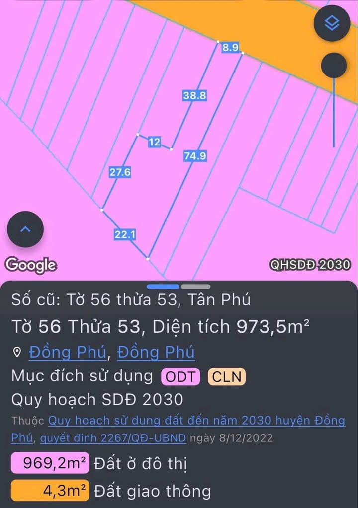 Đất nền Tiến Thành Đồng Xoài 3600m² giá 3 tỷ - Sổ hồng chính chủ, vị trí thuận lợi!