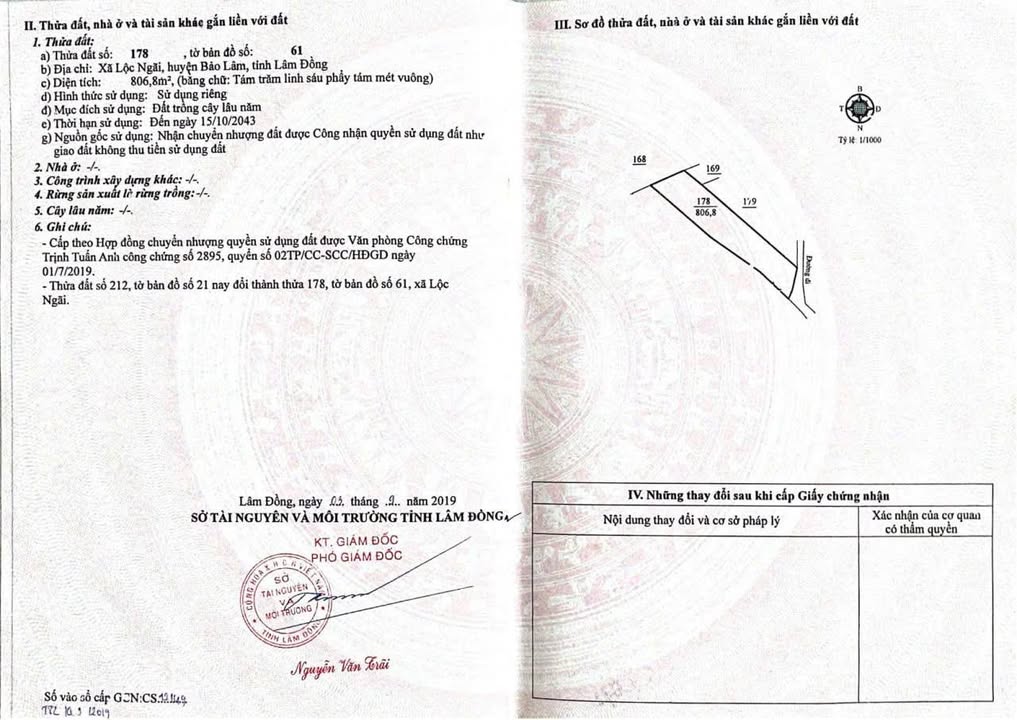 Đất vườn cây lâu năm Lộc Ngãi, Bảo Lâm, 806m² - Đầu tư sinh lời hấp dẫn!