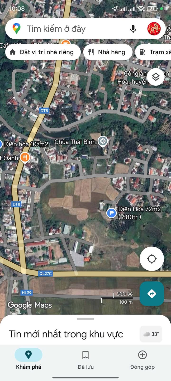 Bán lô đất Diên Lạc, Diên Khánh 72.3m² giá 760 triệu - Hướng Đông Nam thoáng mát!