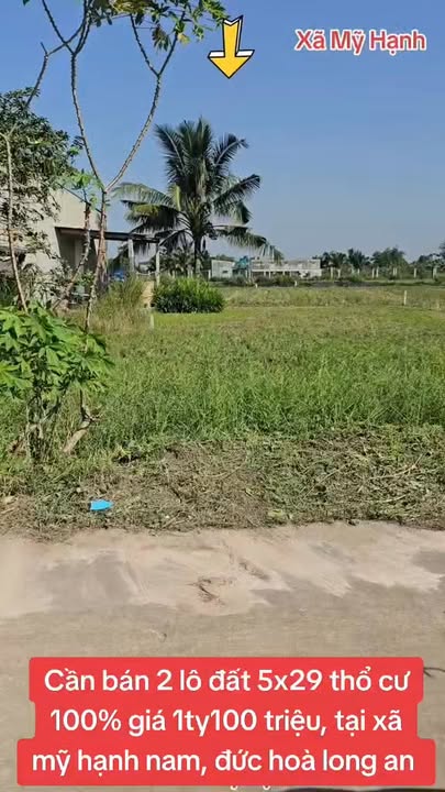 Đất liền kề 5x29m tại ấp Giồng Lớn, giá 1.1 tỷ - Đầu tư sinh lời ngay!