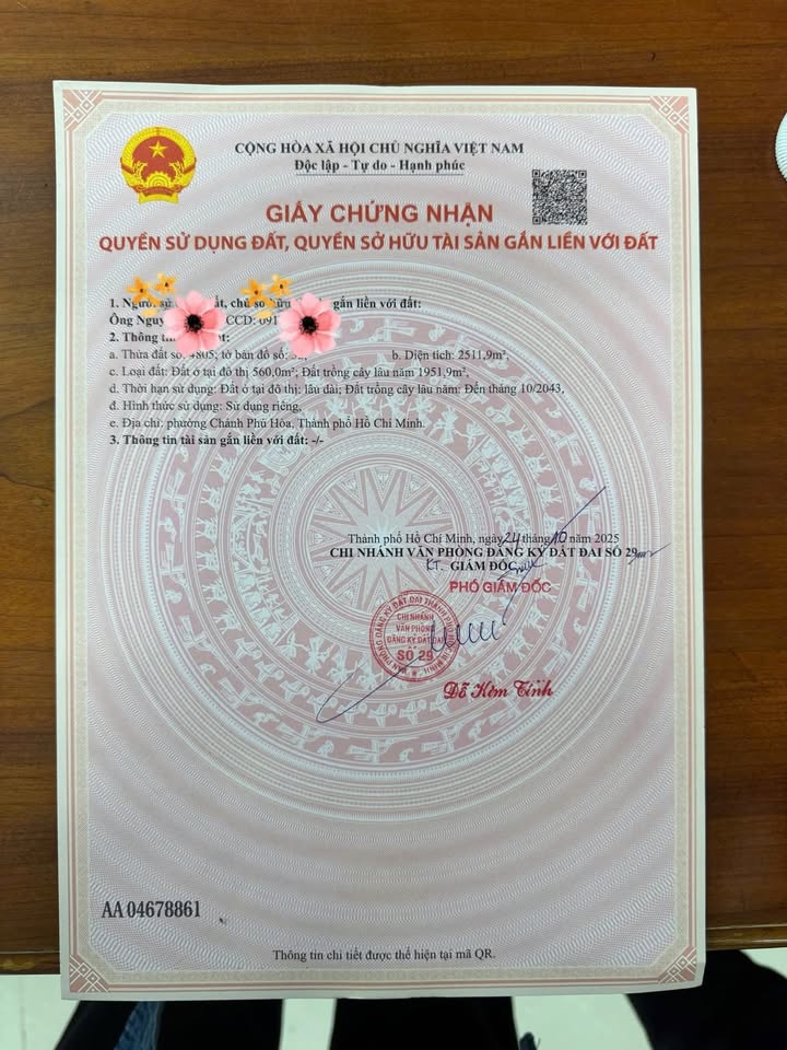 Đất Chánh Phú Hòa 2520m² giá 6 tỷ - Đầu tư sinh lời ngay hôm nay!