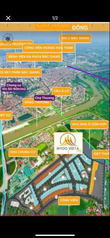Đất nền 80m² tại Mỹ Độ Vista, Bắc Giang giá chỉ 3.3 tỷ - Pháp lý rõ ràng!