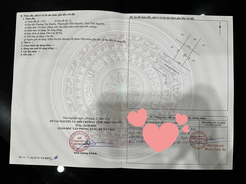 Đất nền Túc Duyên Thái Nguyên 252m² giá chỉ 11.34 tỷ - Vị trí đắc địa cho đầu tư!