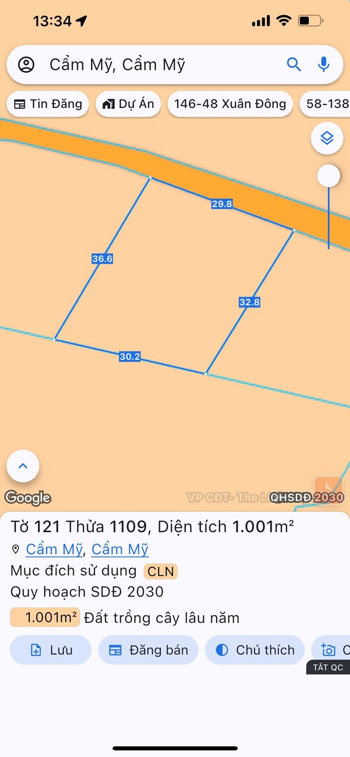 Đất nền Bảo Bình Cẩm Mỹ 3600m² giá 900 triệu - Đầu tư sinh lời tuyệt vời!