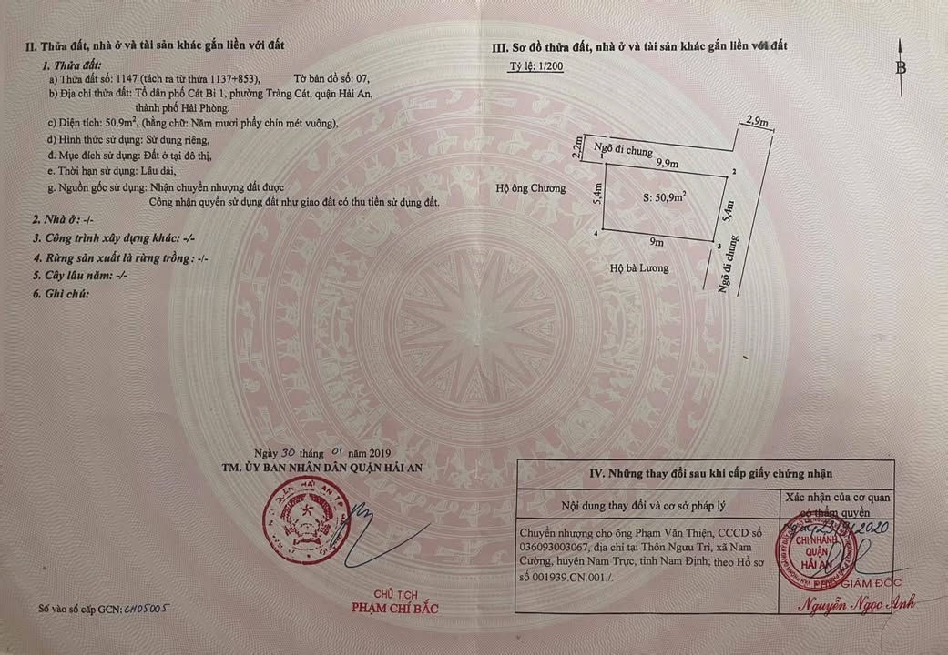 Đất góc 176 Thành Tô, Tràng Cát, Hải An 50.9m² - Giá chỉ 1.45 tỷ!