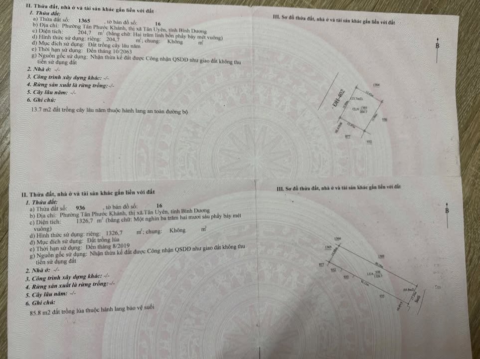 Đất nền Tân Phước Khánh 1488m² giá thỏa thuận - Vị trí đắc địa, chính chủ!