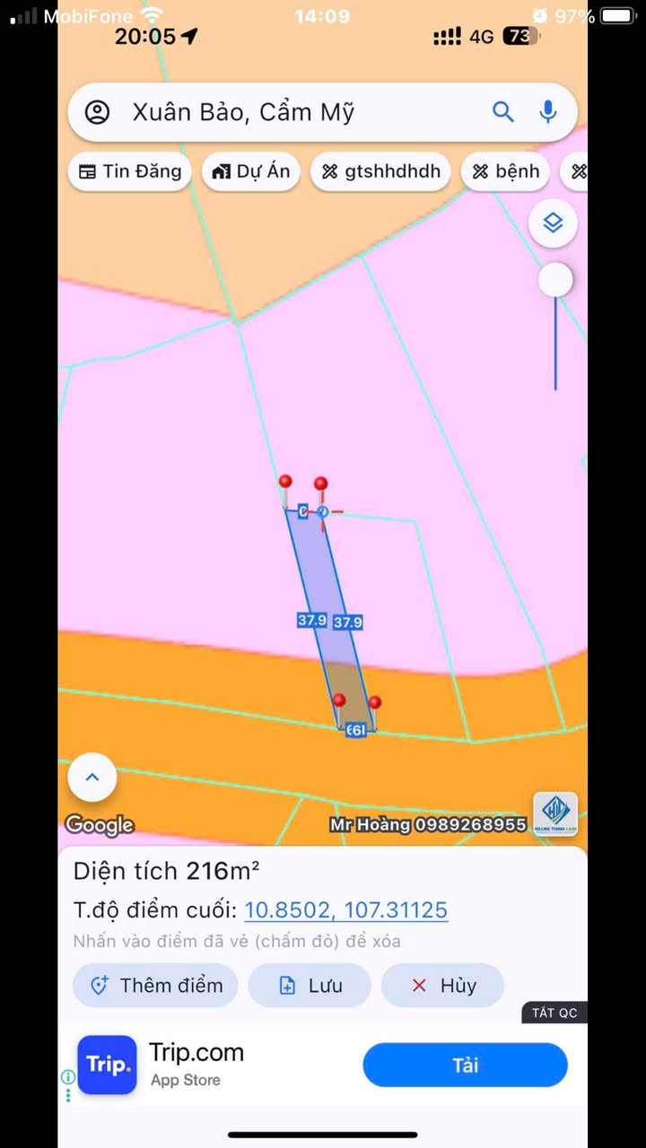 Đất nền đường Xuân Bảo Cẩm Mỹ 228m² giá 1.2 tỷ - Sổ hồng bao sang tên!