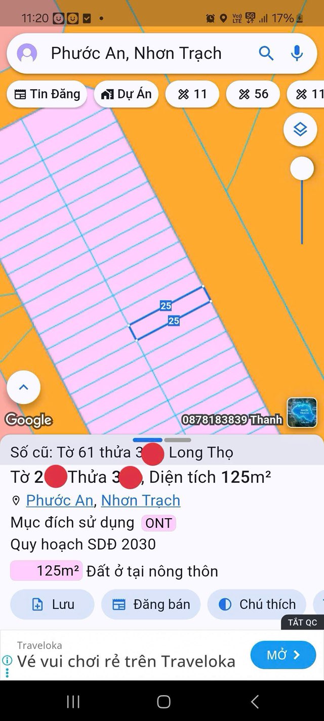 Đất nền Long Thọ Nhơn Trạch 250m² giá 6.6 tỷ - Sổ đỏ chính chủ