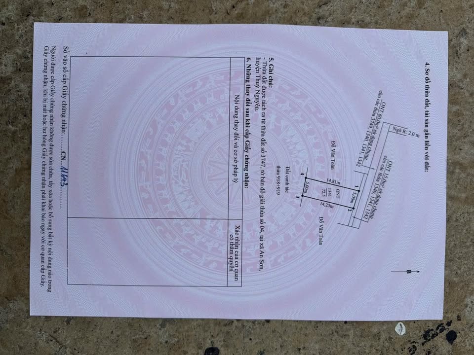 Đất nền An Sơn Thủy Nguyên 70m² giá 300 triệu - Sổ đỏ chính chủ