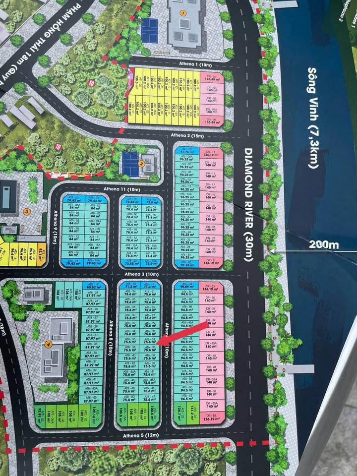 Liền kề KDT Athena Vinh Tân 75.6m² giá thỏa thuận - Sẵn sàng bàn giao ngay!