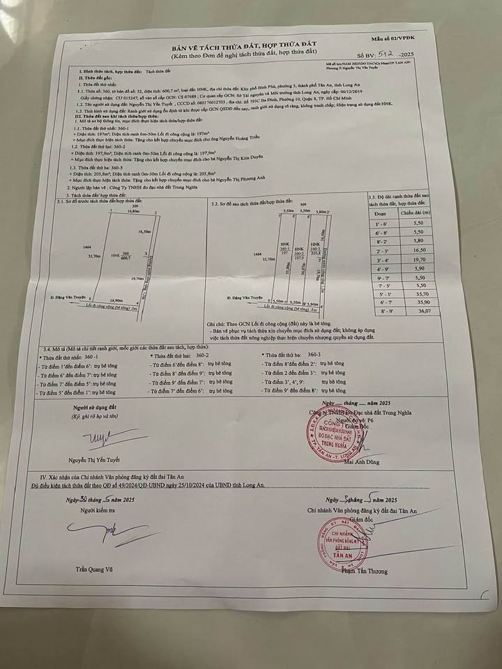 Đất thổ cư Đặng Văn Truyện, Tân An 198m² giá 950 triệu - Đường ô tô vào tận nơi!