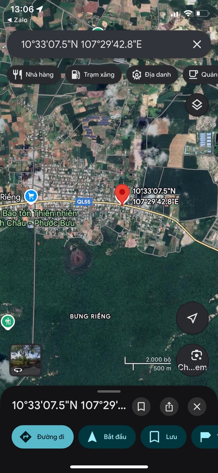 Đất nền mặt tiền Quốc Lộ 55, Bưng Riềng, Xuyên Mộc, 735m² - Cơ hội đầu tư sinh lời!