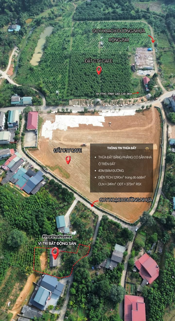 Đất nền đẹp tại phường Nam Cường, Lào Cai 1290m² giá chỉ 1.1 tỷ - Phù hợp làm nhà vườn!