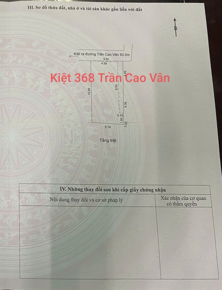 Nhà cấp 4 kiệt 368 Trần Cao Vân 58m² giá 3.48 tỷ - Vị trí đắc địa gần biển