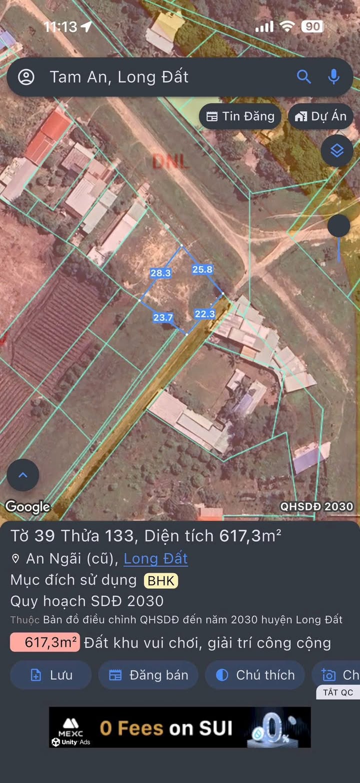 Đất 2 mặt tiền nhựa An Ngãi Long Điền 600m² giá 900 triệu - Cơ hội đầu tư tuyệt vời!