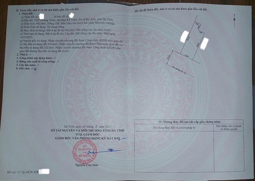 Đất ở Kỳ Anh 462m² giá 9.24 tỷ - Đầu tư sinh lời ngay!