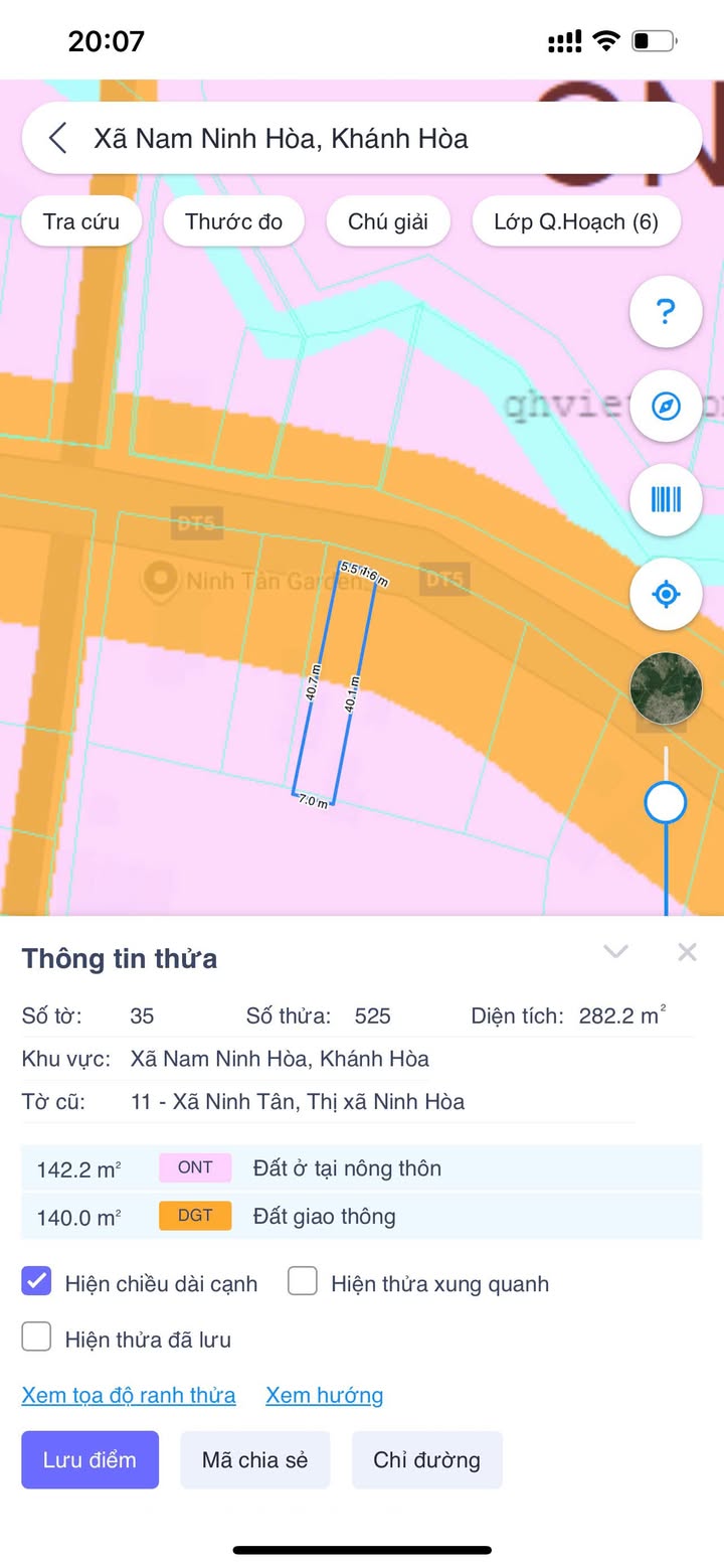 Đất mặt tiền Tỉnh Lộ 5, thôn Trung Ninh Tân, 282m² - Cơ hội đầu tư giá tốt!