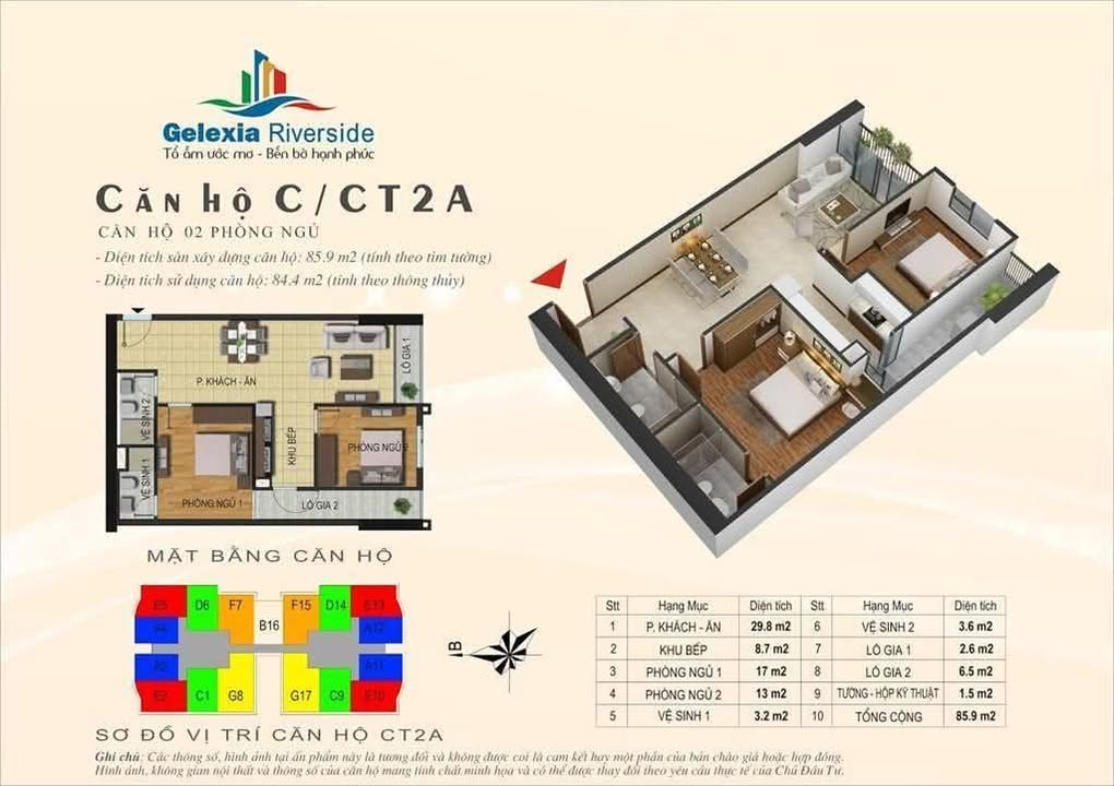 Căn hộ Gelexia 727 Tam Trinh 81m² giá 6 tỷ - Nội thất đầy đủ, chính chủ!