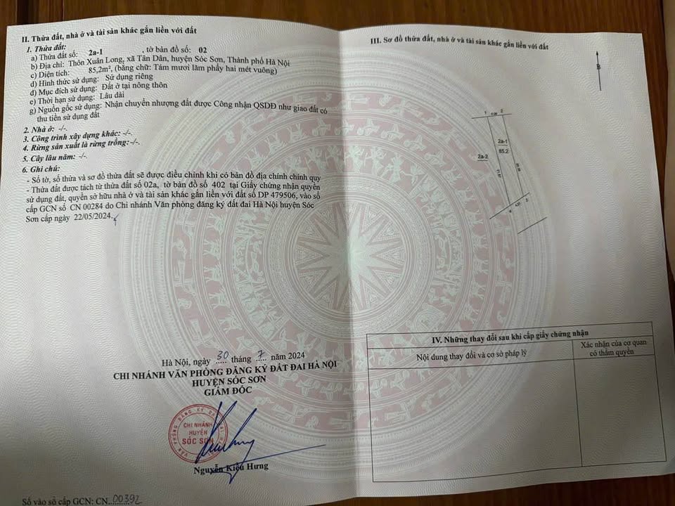 Đất Kinh Doanh tại Tân Dân, Sóc Sơn, Hà Nội 85m² giá 2.556 tỷ - Đầu tư sinh lời ngay!