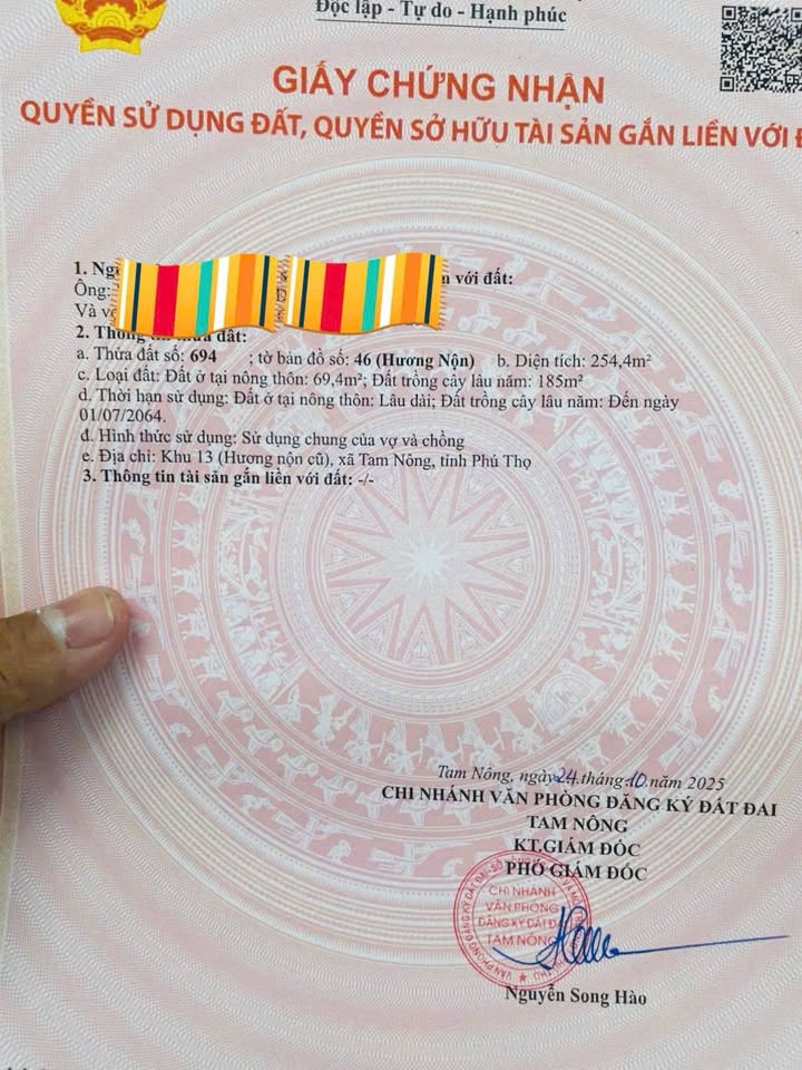 Đất nền Hương Nộn, Tam Nông 255m² giá 2 tỷ - Tiềm năng kinh doanh phát triển!