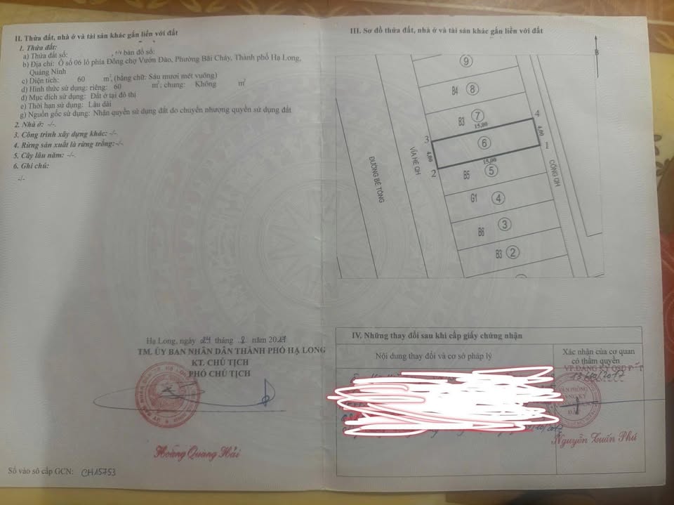 Đất mặt chợ Vườn Đào Bãi Cháy 60m² giá 6 tỷ - Cơ hội đầu tư sinh lời cao!