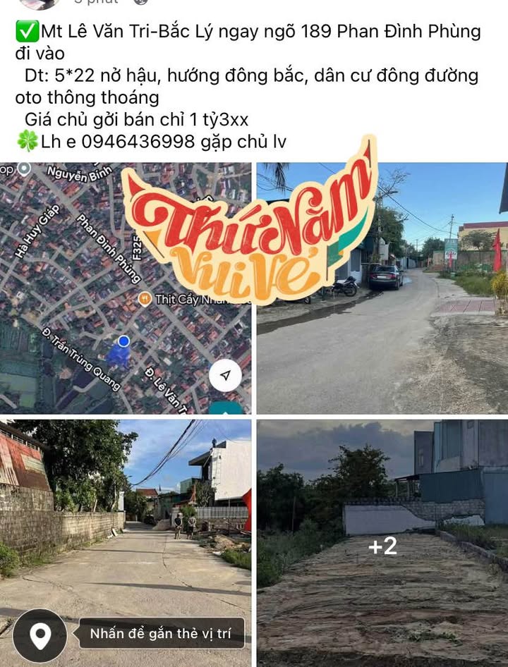 Nhà riêng Bắc Lý, Đồng Hới 110m² giá 1.3 tỷ - Hướng Đông Bắc, sổ hồng chính chủ!