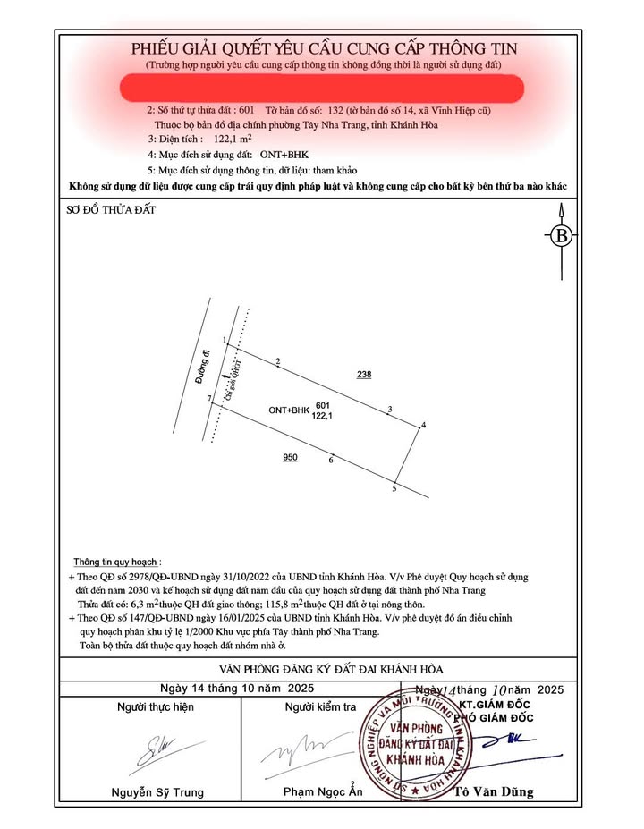 Đất nền hẻm 707 đường 23/10, Vĩnh Hiệp, Nha Trang 122m² giá 2.5 tỷ - Pháp lý rõ ràng, gần biển!