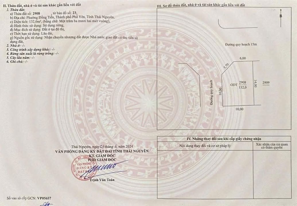 Đất nền Yên Bình Xanh 132m² giá 3.034 tỷ - Lô góc view vườn hoa thoáng mát!