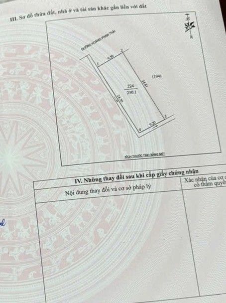 Đất mặt đường Hoàng Phan Thái Vinh 230m² giá 1x tỷ - Cơ hội đầu tư tuyệt vời!