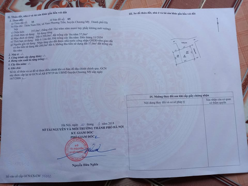 Đất thổ cư Nam Hài – Nam Phương Tiến 257m² giá chỉ 3 tỷ - Đầu tư sinh lời ngay!