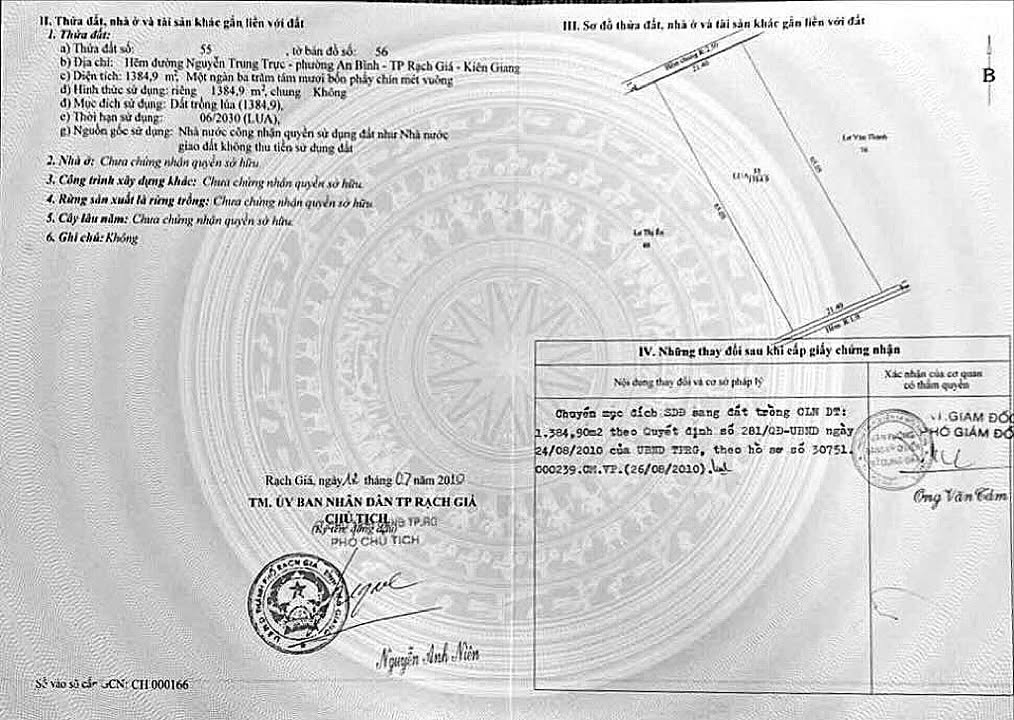 Đất nền Hẻm 1268 Nguyễn Trung Trực 1385m² giá 7 tỷ - Đầu tư sinh lời ngay!