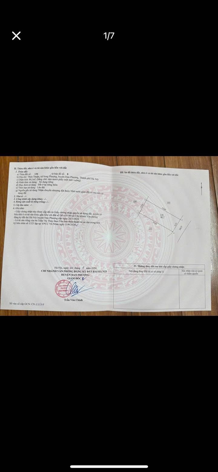 Đất nền Song Phượng, Đan Phượng 80m² giá 6.4 tỷ - Đầu tư sinh lời ngay!