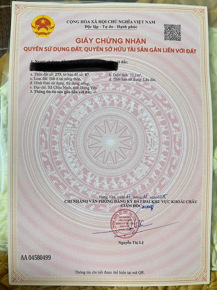 Đất nền góc Đông Ninh, Khoái Châu 77m² giá 1 tỷ - Cơ hội đầu tư hiếm có!