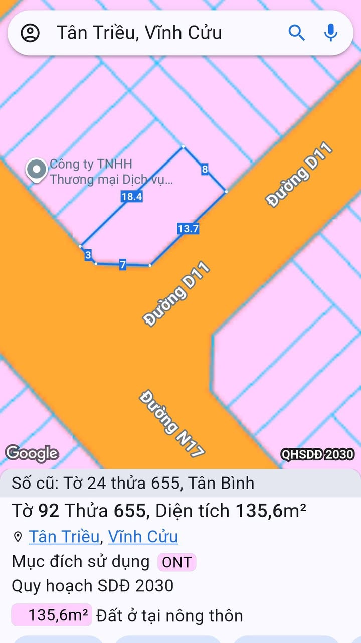 Bán đất Lô góc khu dân cư Lavender Tân Triều 144m² chỉ 3 tỷ - Cơ hội đầu tư tuyệt vời!