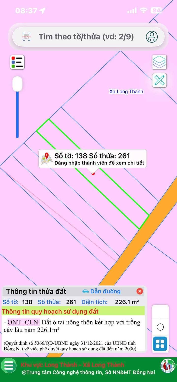 Đất thổ cư Bình Sơn, Long Thành 242m² giá 1.68 tỷ - Cách sân bay chỉ 5km!